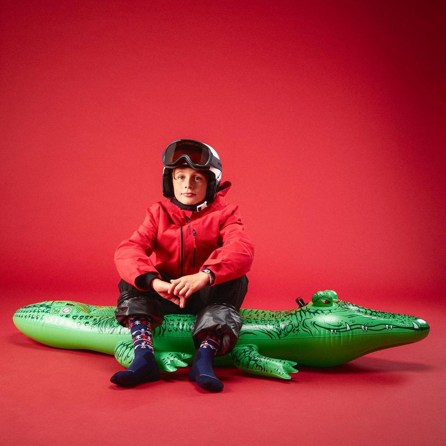 WEDZE Chaussettes de ski 100 à motifs pour enfants  