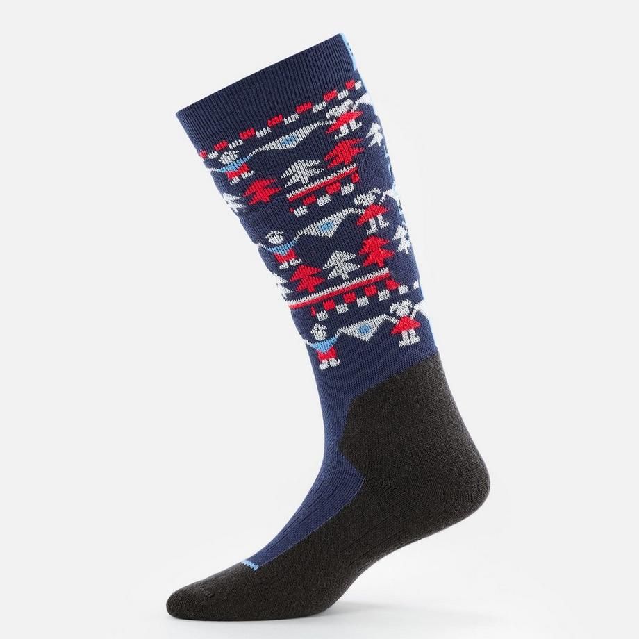 WEDZE Chaussettes de ski 100 à motifs pour enfants  