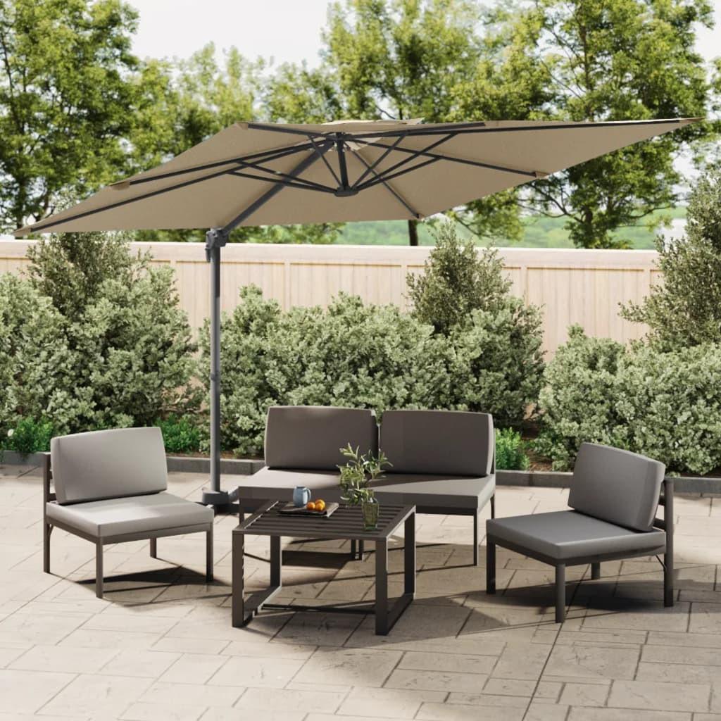 VidaXL Parasol cantilever double toit  