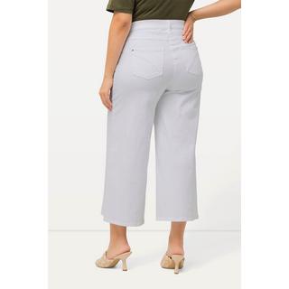 Ulla Popken  Culottes di jeans con taglio della gamba ampio e lungo fino al polpaccio 