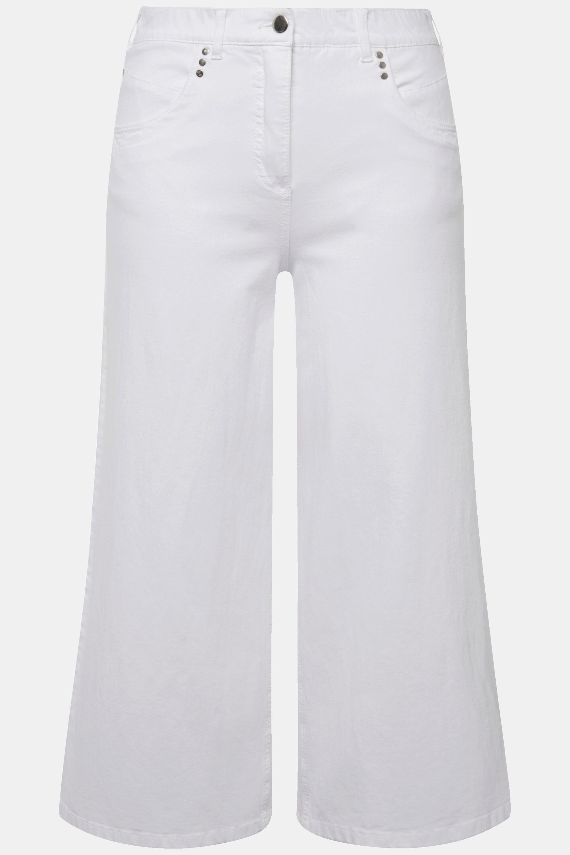 Ulla Popken  Jeans-Culotte, wadenlang, weites Bein, Marlenehose 