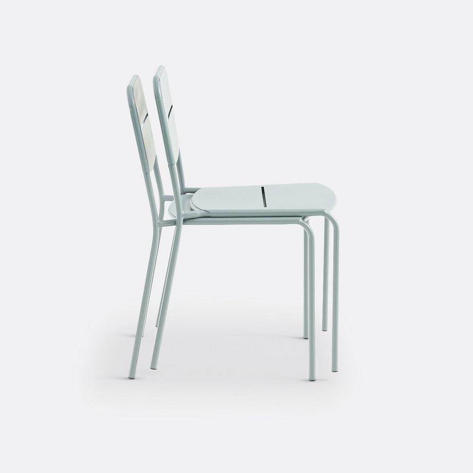 La Redoute Intérieurs Lot de 2 chaises de jardin en métal acier  