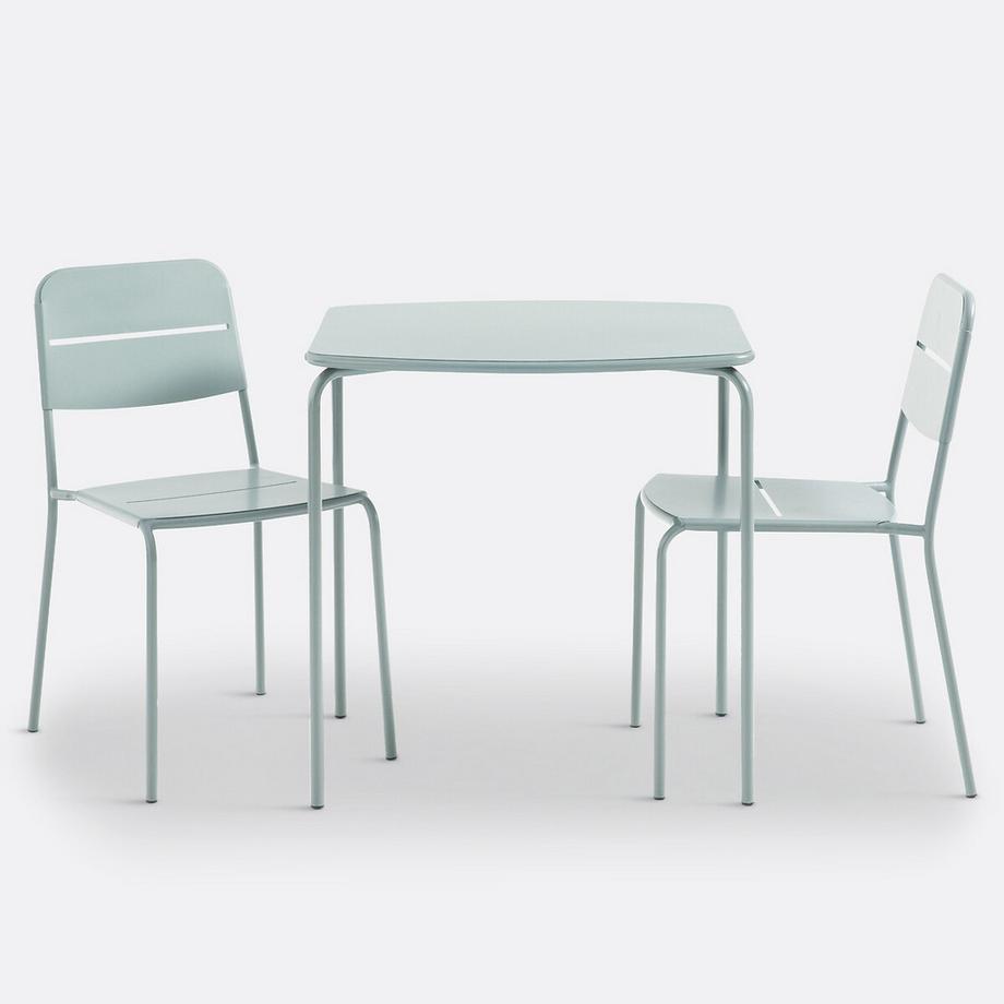 La Redoute Intérieurs Lot de 2 chaises de jardin en métal acier  