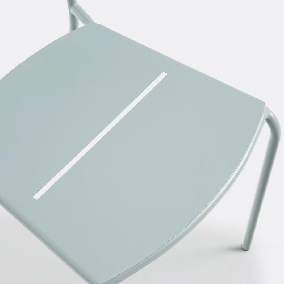 La Redoute Intérieurs Lot de 2 chaises de jardin en métal acier  