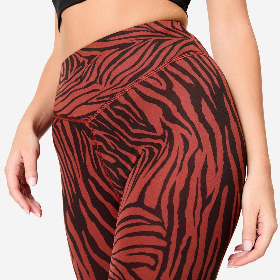 DOMYOS  Leggings donna cardio fitness vita alta poliestere 