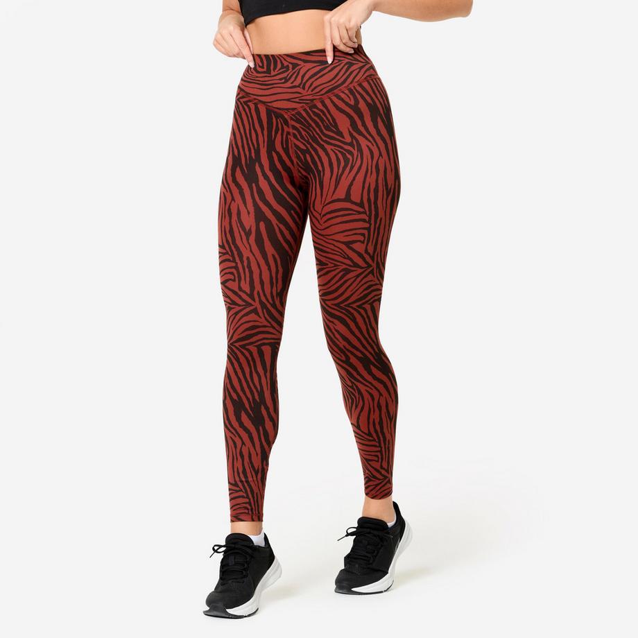 DOMYOS  Leggings donna cardio fitness vita alta poliestere 
