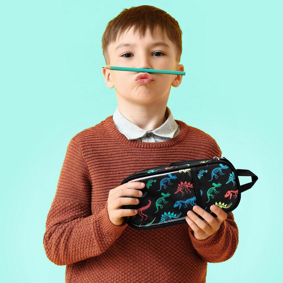 Only-bags.store  Kapazität Federmäppchen mit Reißverschluss, Schreibwaren Schreibtisch Organizer für Kinder Schule Bürobedarf 