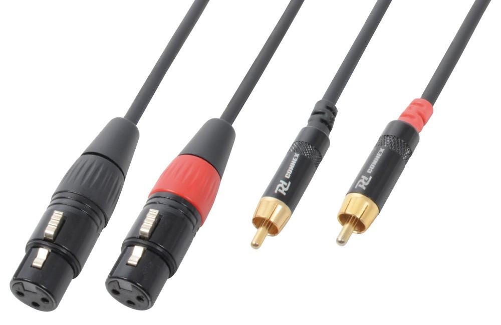 PD-Connex  PD-Connex CX68-3 cavo audio 3 m 2 x XLR (3-pin) 2 x RCA Nero 