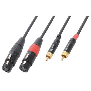 PD-Connex CX68-3 Audio-Kabel 3 m 2 x XLR (3-pin) 2 x RCA Schwarz