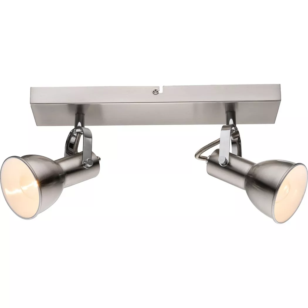 mutoni – Deckenleuchte nickel matt 2xE14 14x32x13, One Size, Weiss