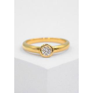 MUAU Schmuck  Solitaire Ring Diamant 0.30ct. Gelbgold 750 