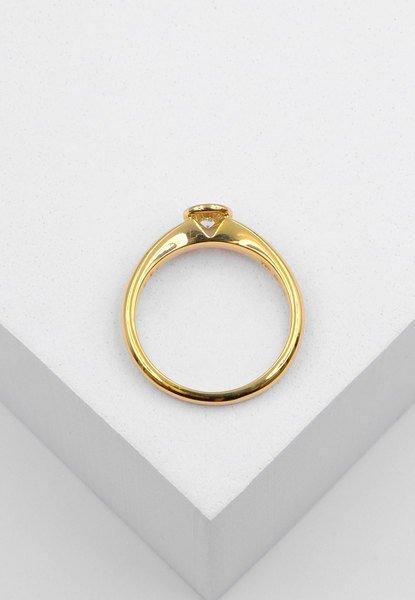 MUAU Schmuck  Solitaire Ring Diamant 0.30ct. Gelbgold 750 