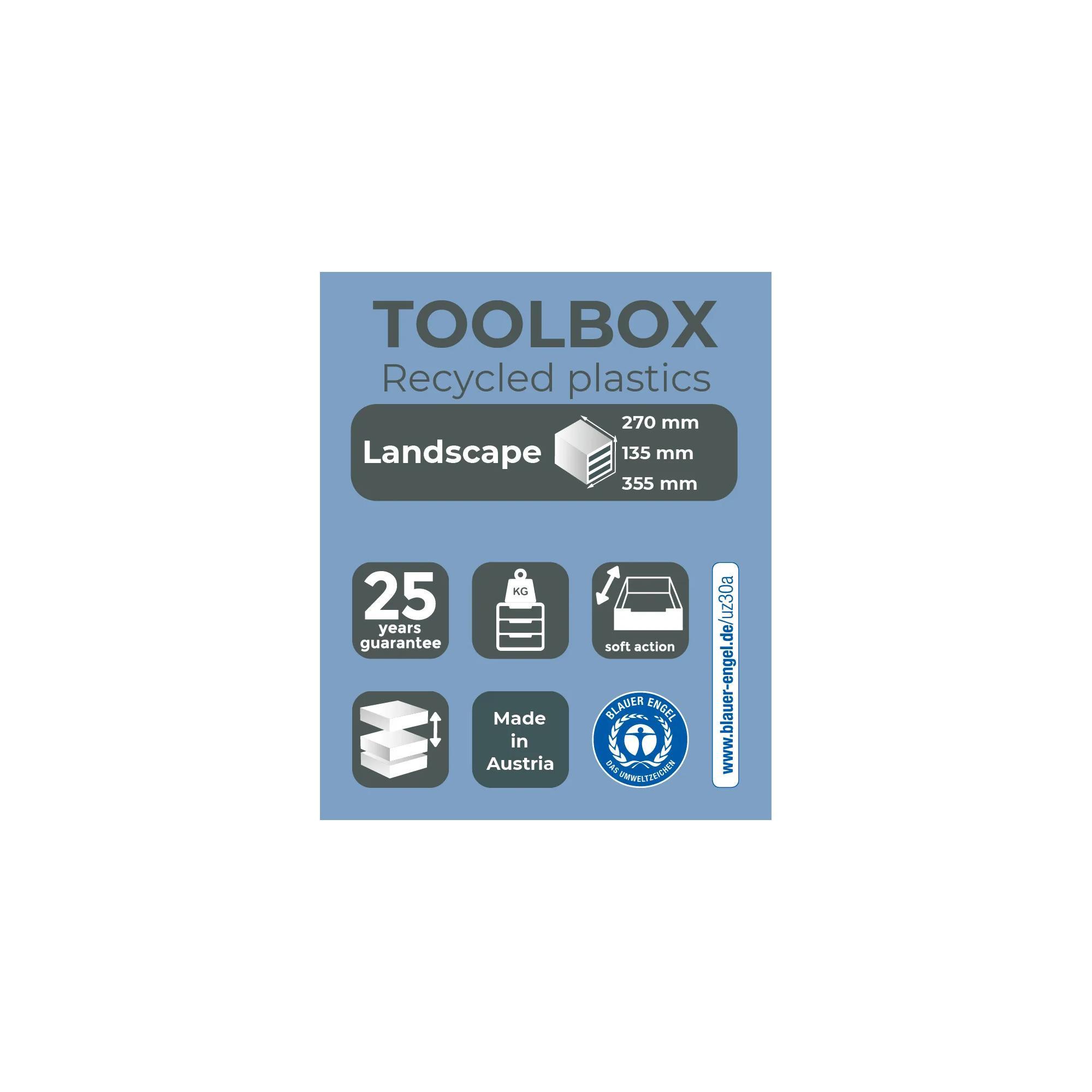 Exacompta  TOOLBOX, Ablagemodul mit 4 Schubladen 