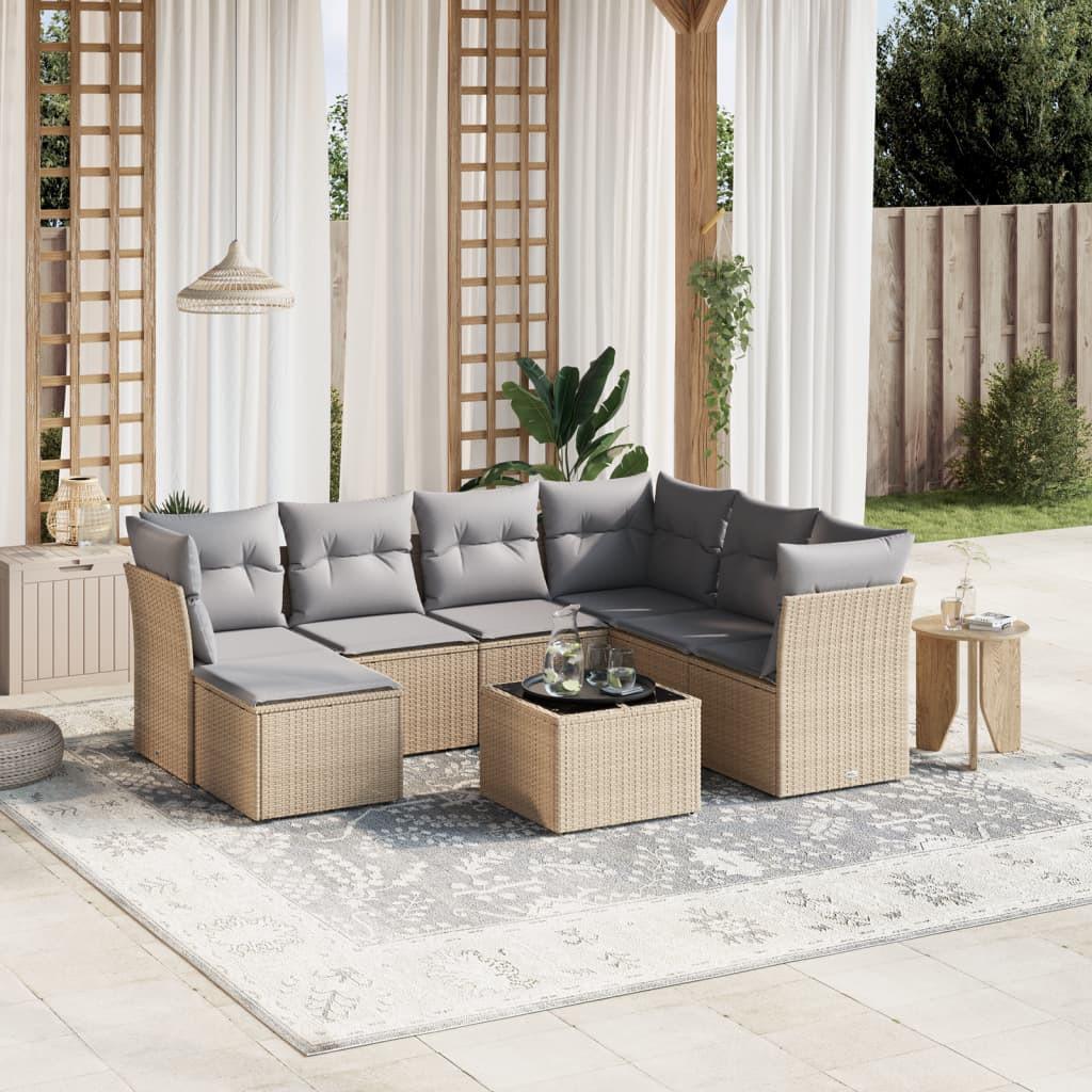 VidaXL set divano da giardino Polirattan  