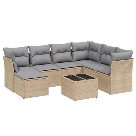 VidaXL set divano da giardino Polirattan  