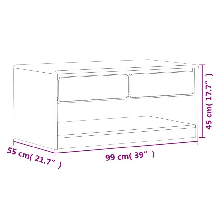 VidaXL Couchtisch kiefernholz  
