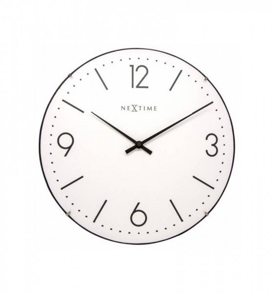 NeXtime Wanduhr Basic Ø 35 cm Weiss  