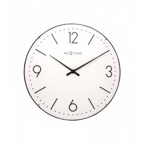 NeXtime Wanduhr Basic Ø 35 cm Weiss  