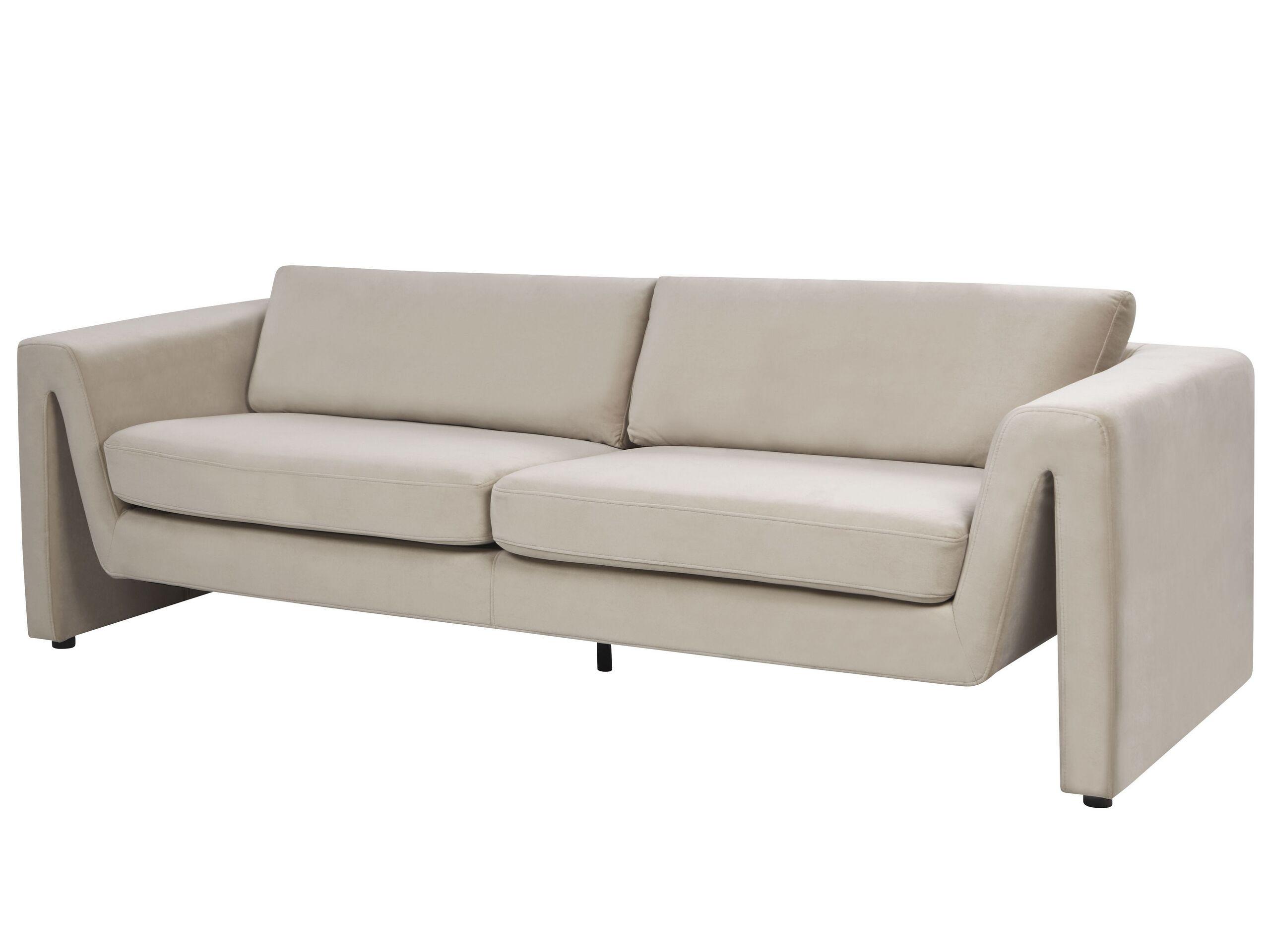 Beliani 3 Sitzer Sofa aus Samtstoff Modern MAUNU  