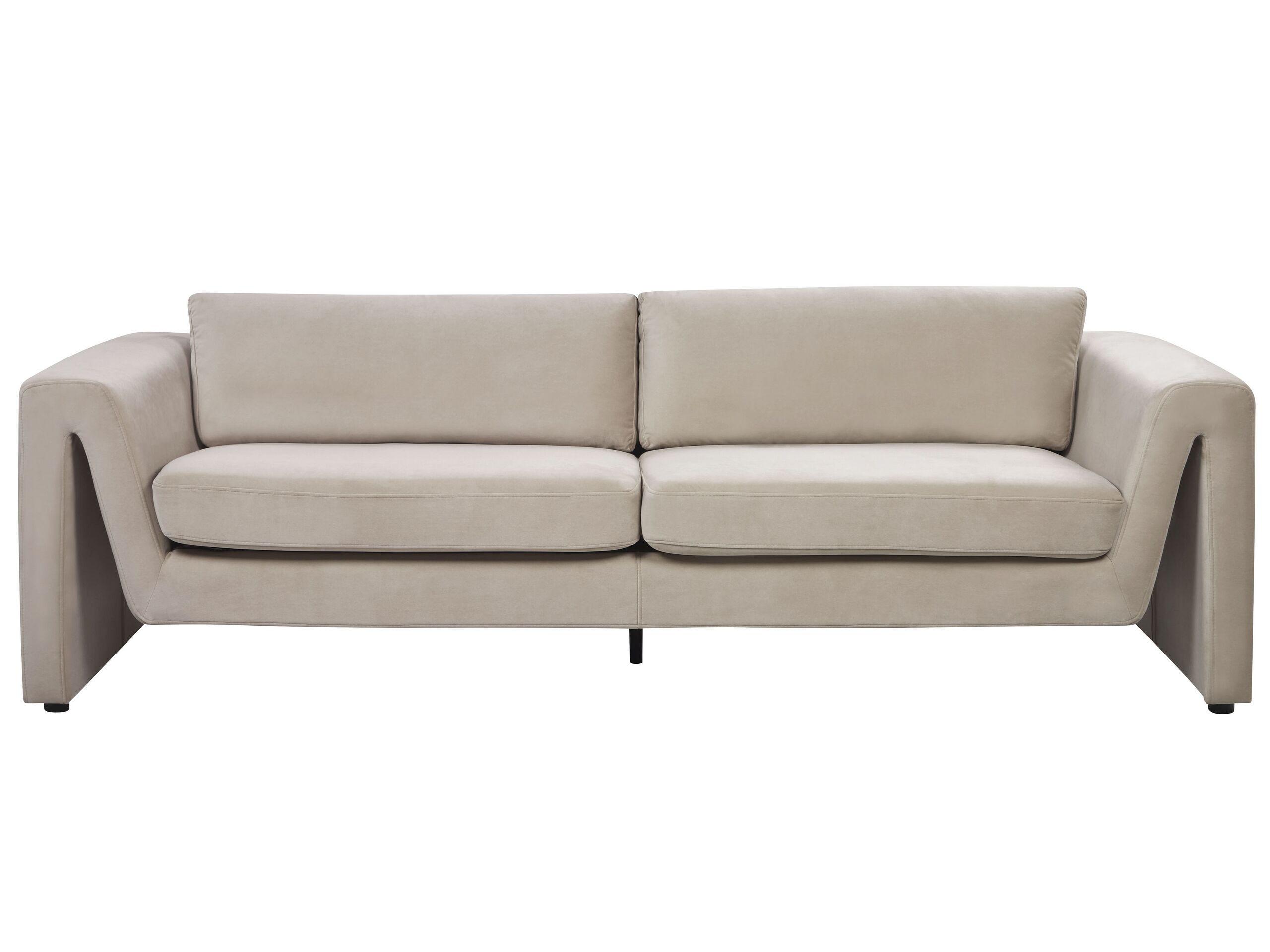 Beliani 3 Sitzer Sofa aus Samtstoff Modern MAUNU  