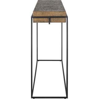 mutoni Table console Dover noir or 140x33  