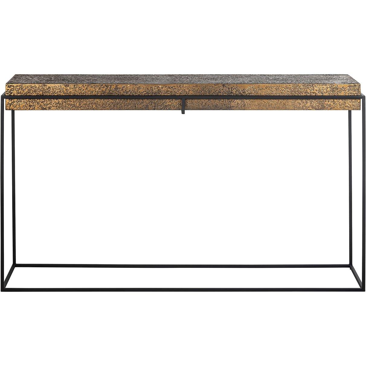 mutoni Table console Dover noir or 140x33  