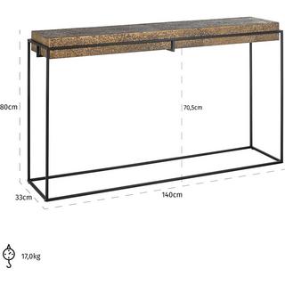 mutoni Konsolentisch Dover gold 140x33  