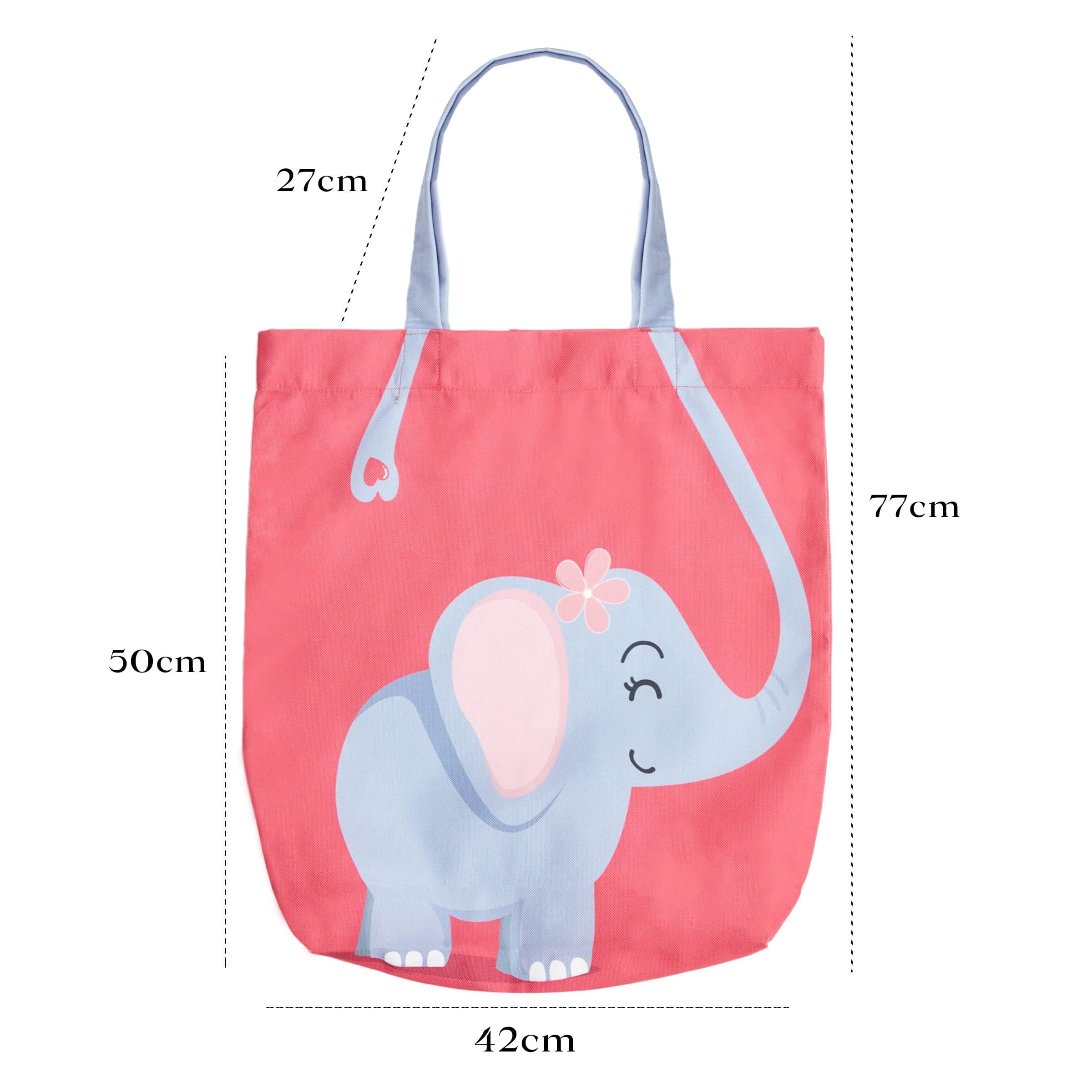 Only-bags.store Elefanten Print Faltbare Einkaufstasche  