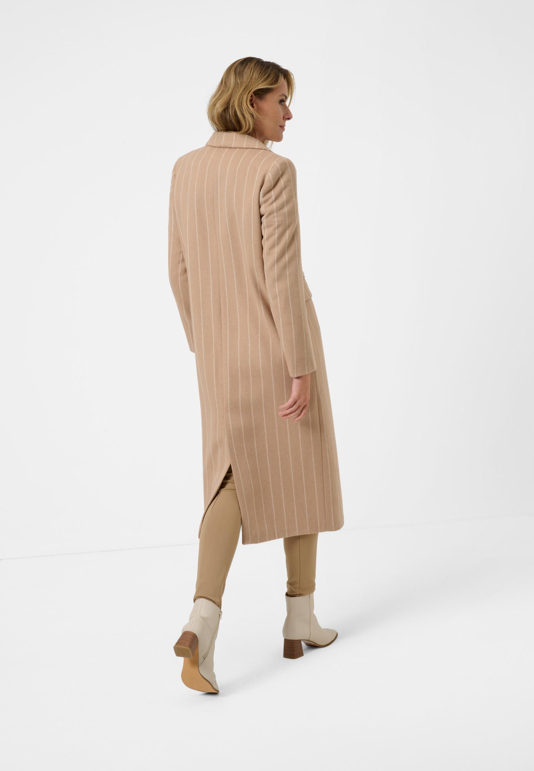 RICANO  Manteau  Valia, en beige avec des rayures blanches 