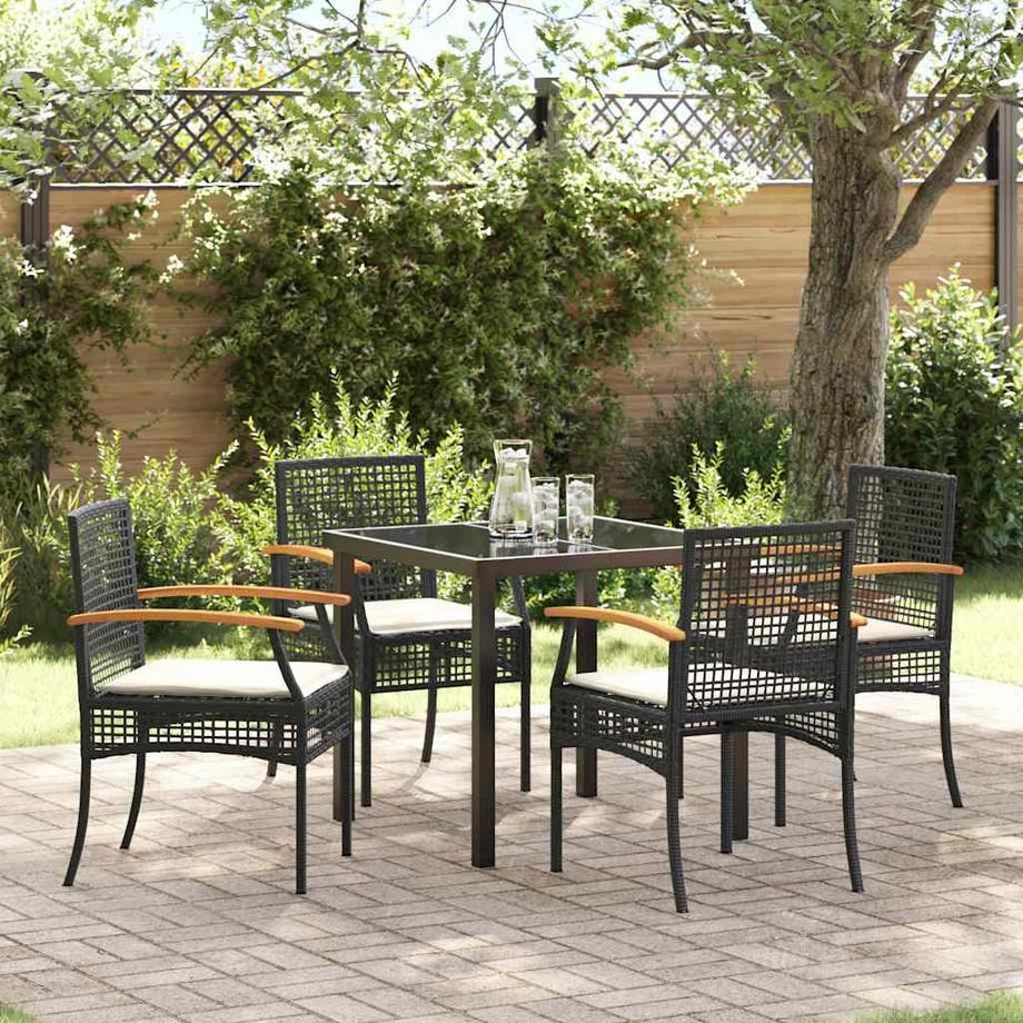 VidaXL Set da Pranzo per Giardino Rattan  
