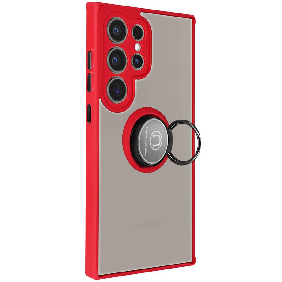 Avizar  Coque Support Galaxy S24 Ultra Rouge 