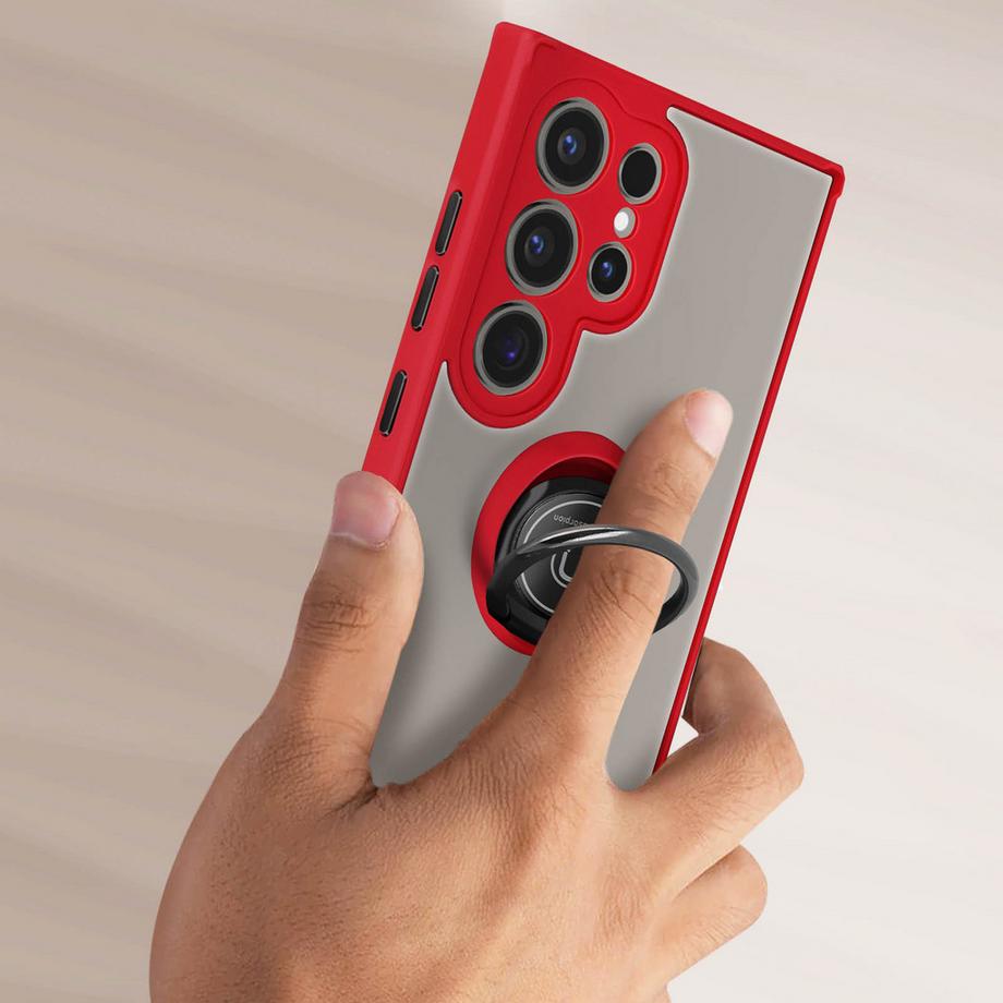 Avizar  Coque Support Galaxy S24 Ultra Rouge 