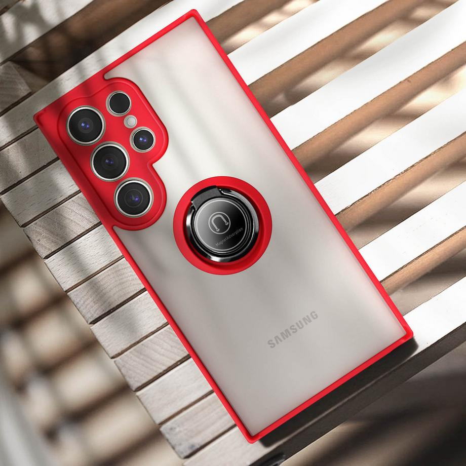 Avizar  Coque Support Galaxy S24 Ultra Rouge 