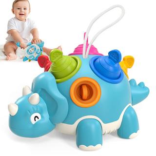 Activity-board  Jouet CastleMotor, jouet sensoriel pour bébé, jouet pour enfant Dino, jouet d'apprentissage précoce, jouet de rotation Pop Fidget 