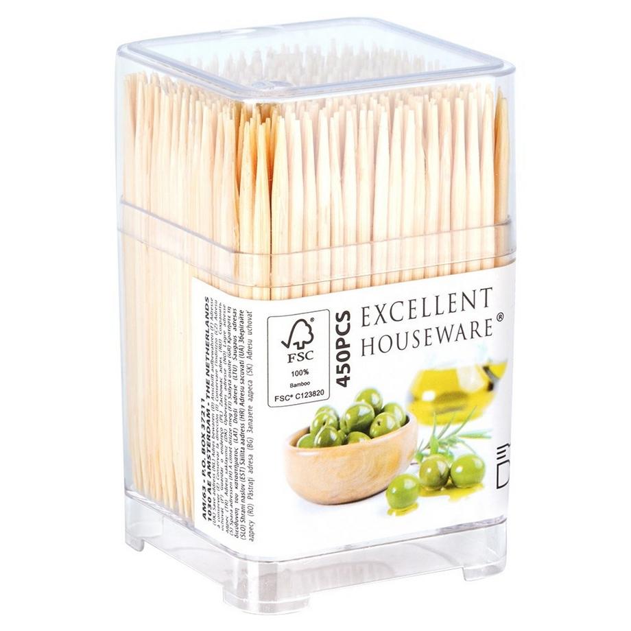 Northix  Holzzahnstocher in praktischer Verpackung für Snacks und Mahlzeiten 