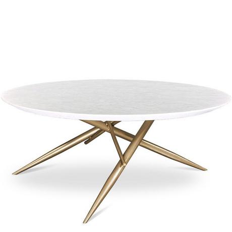 Bretz Möbel Tavolino Bretz Ohlinda rotondo 95x95 pietra bianca  