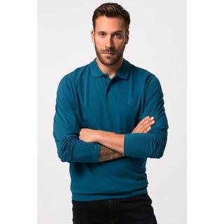 JP1880  Maglia polo basic in piqué con taglio speciale per l'addome e maniche lunghe, fino alla tg. 8XL 