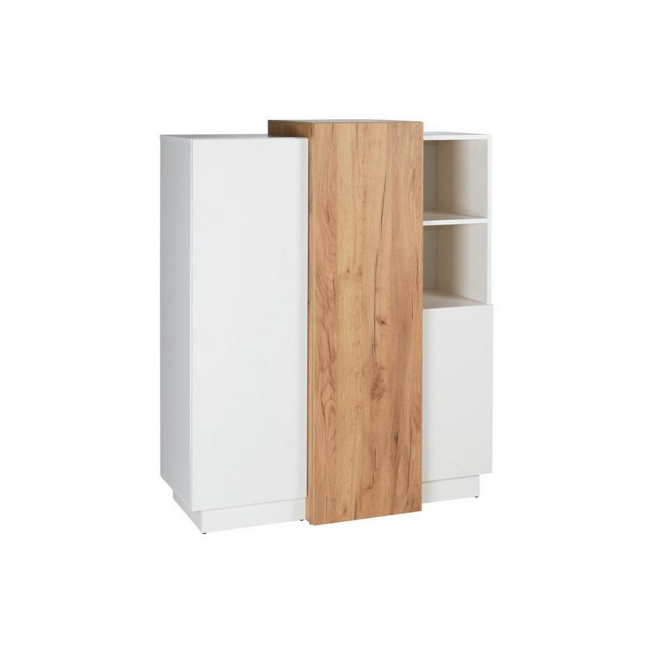 Buffet haut FRANCOLI 3 portes 2 niches chêne