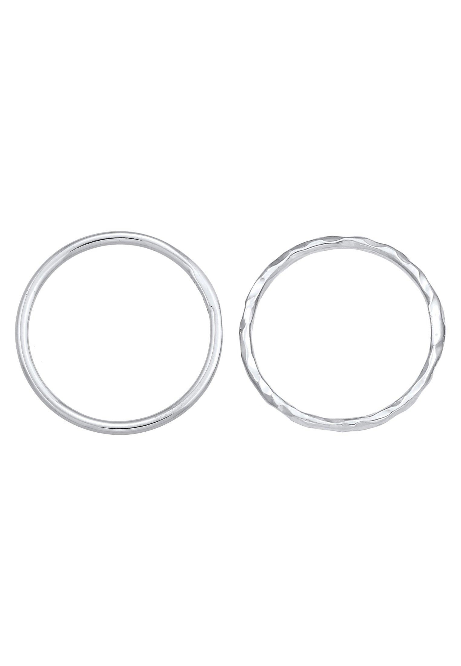 Elli  Ring Elli Ring Stapelringe Stacking Bandring 2Er Set 925 Silber 