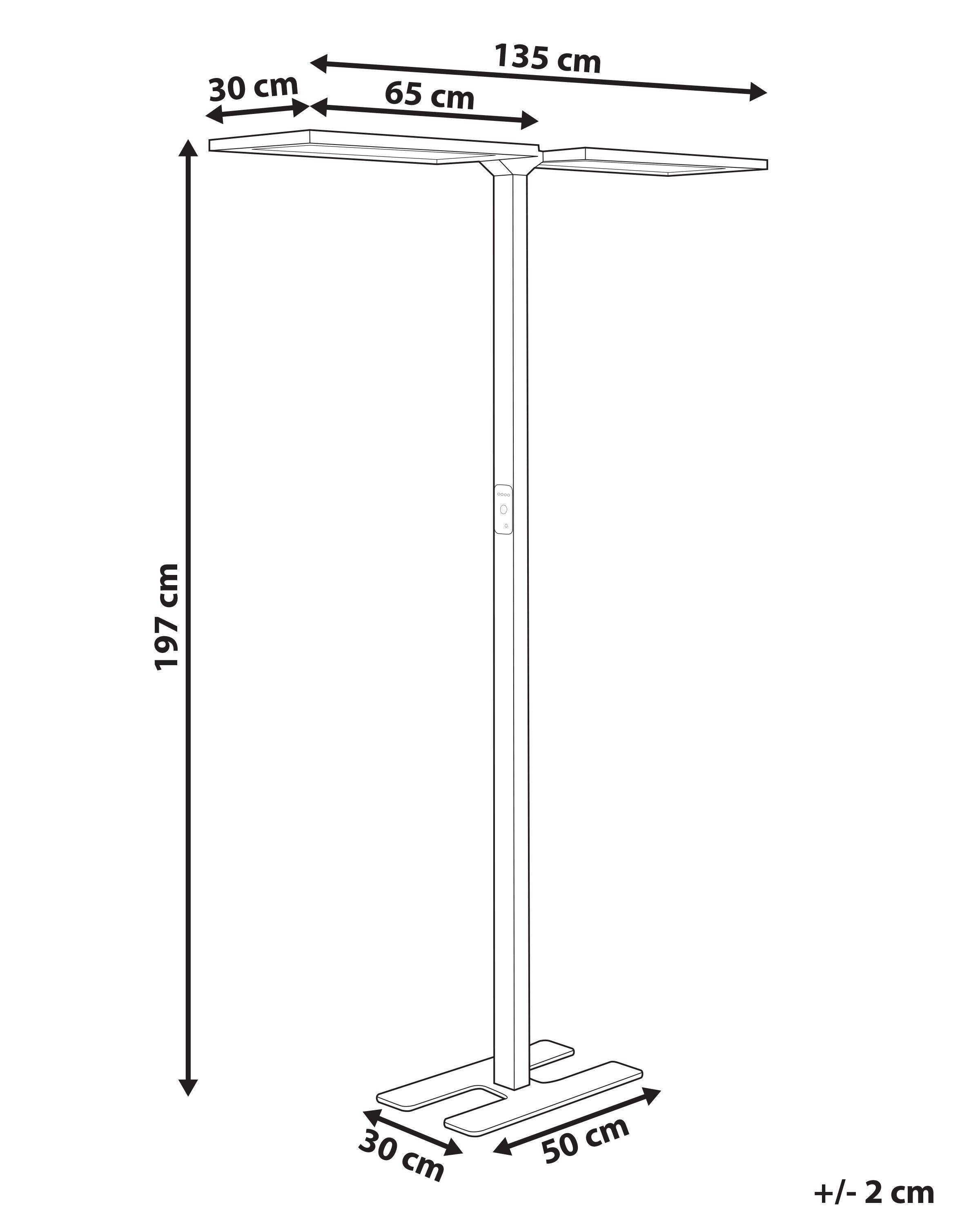 Beliani Stehleuchte aus Aluminium Modern SCULPTOR  