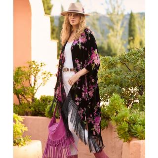 Joe Browns Kimono Frange Floreale Scuro  