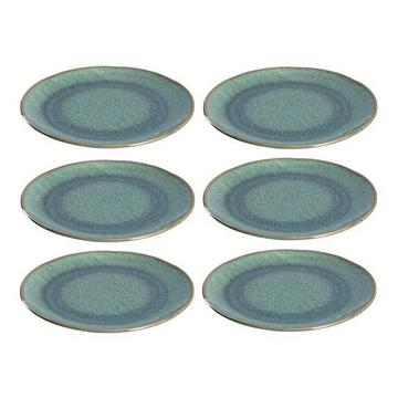 Teller Matera 23 cm Grün 6 Stück, HxD: 2x23cm, Keramik