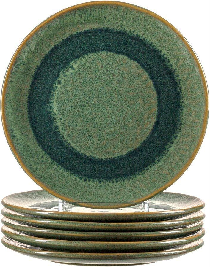 LEONARDO Teller Matera 23 cm Grün 6 Stück, HxD: 2x23cm, Keramik  