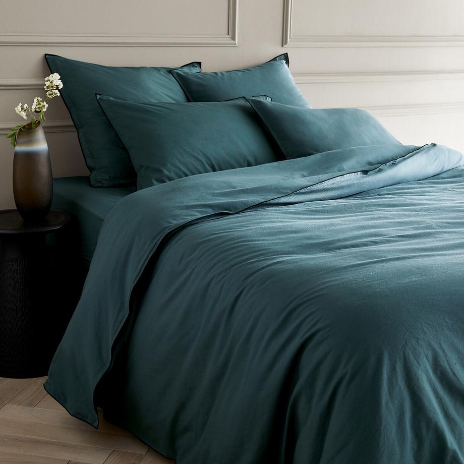 Housse de couette en voile de coton lavé
