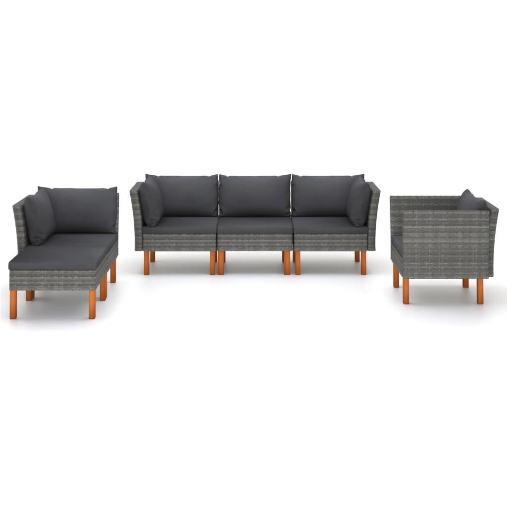 VidaXL Garten-sofa-set poly-rattan  