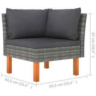 VidaXL Garten-sofa-set poly-rattan  