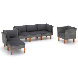 VidaXL Garten-sofa-set poly-rattan  