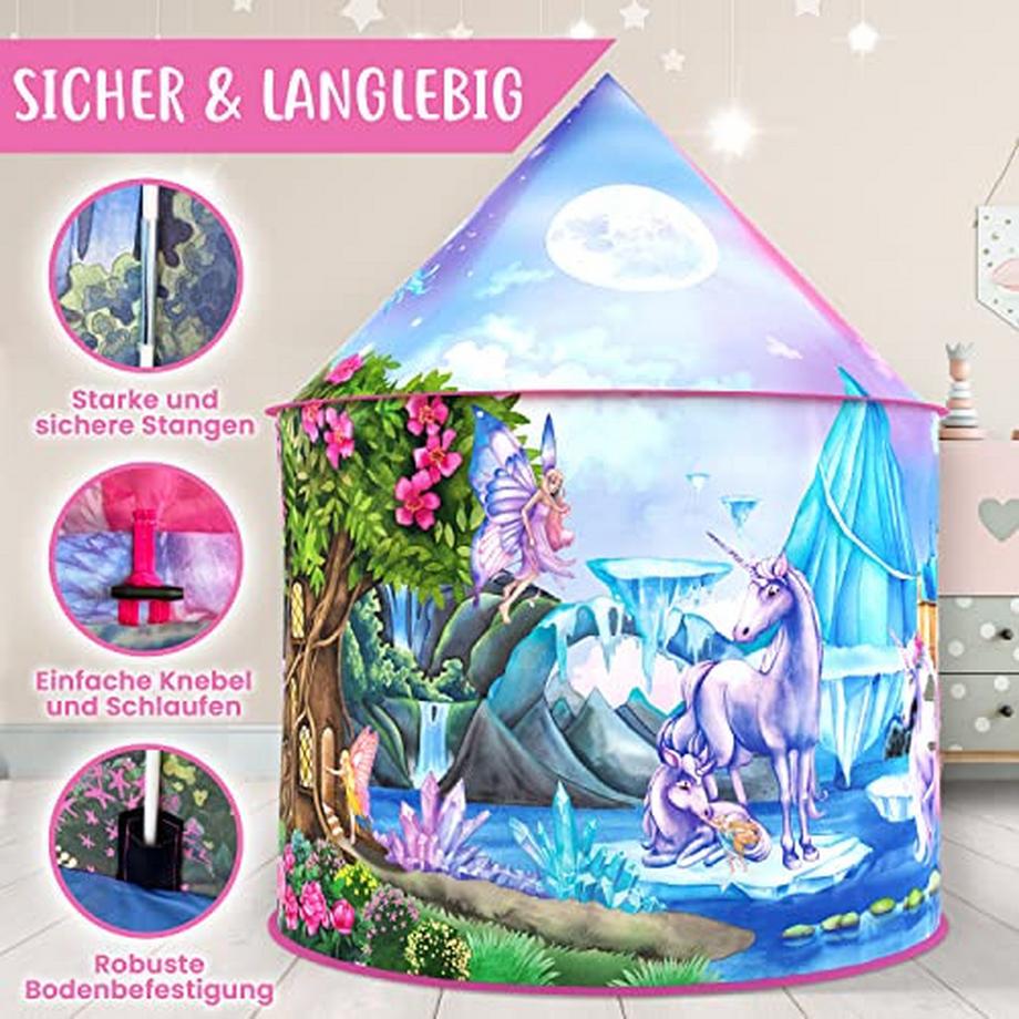 Activity-board Tenda per Bambini Unicorno Arcobaleno con Suoni di Unicorno  