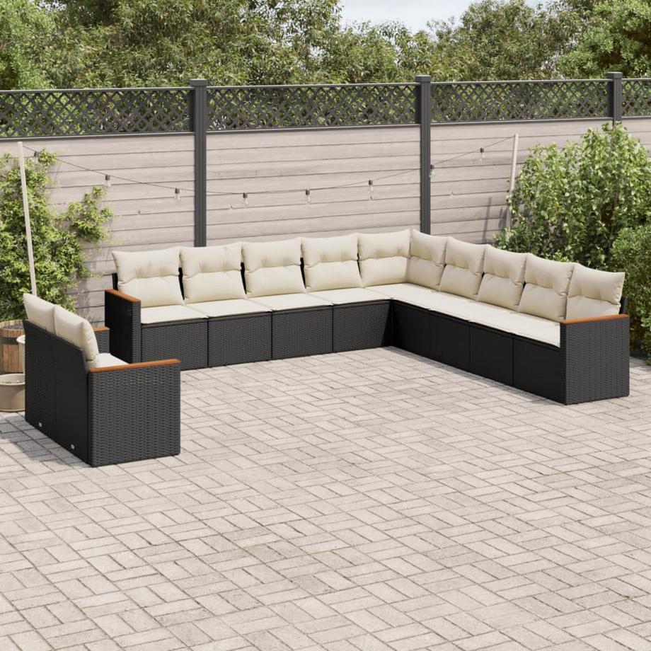 VidaXL set divano da giardino Polirattan  