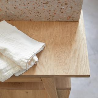 Tikamoon Mobile per il bagno in legno di quercia massello 90 cm Pola  